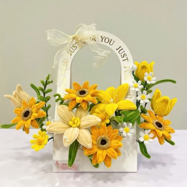 Set Giỏ Hoa Kẽm Nhung - Hình ảnh 4
