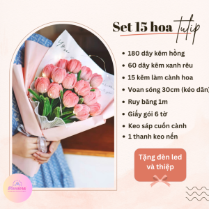 cách làm hoa tulip bằng kẽm nhung