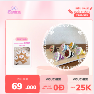 Móc khóa bó hoa hồng làm từ len – Phụ kiện nhỏ, ý nghĩa lớn