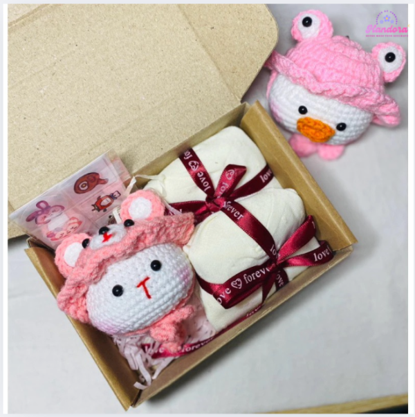 SET QUÀ MÓC KHÓA LEN VÀ TẤT ẤM HANDMADE – QUÀ TẶNG DỄ THƯƠNG - Hình ảnh 4